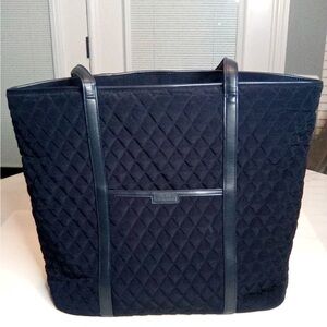 Vera Bradley Navy Quilted Large Tote Bag
